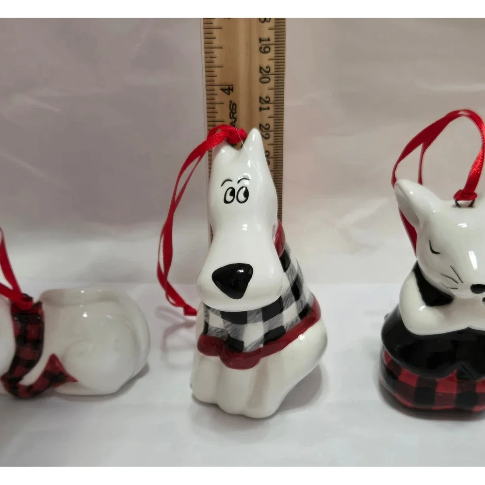Studio Nova Ceramic Christmas Ornaments Set of 4 Santa's Little Helpers New